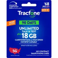 Tracfone - $68 Unlimited Talk & Text plus 18GB of Data 90-Day - Prepaid Plan [Digital] - Front_Zoom