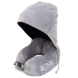 Von Dutch - Eyeconic Hooded Ergonomic Memory Foam Travel Neck Pillow - Gray
