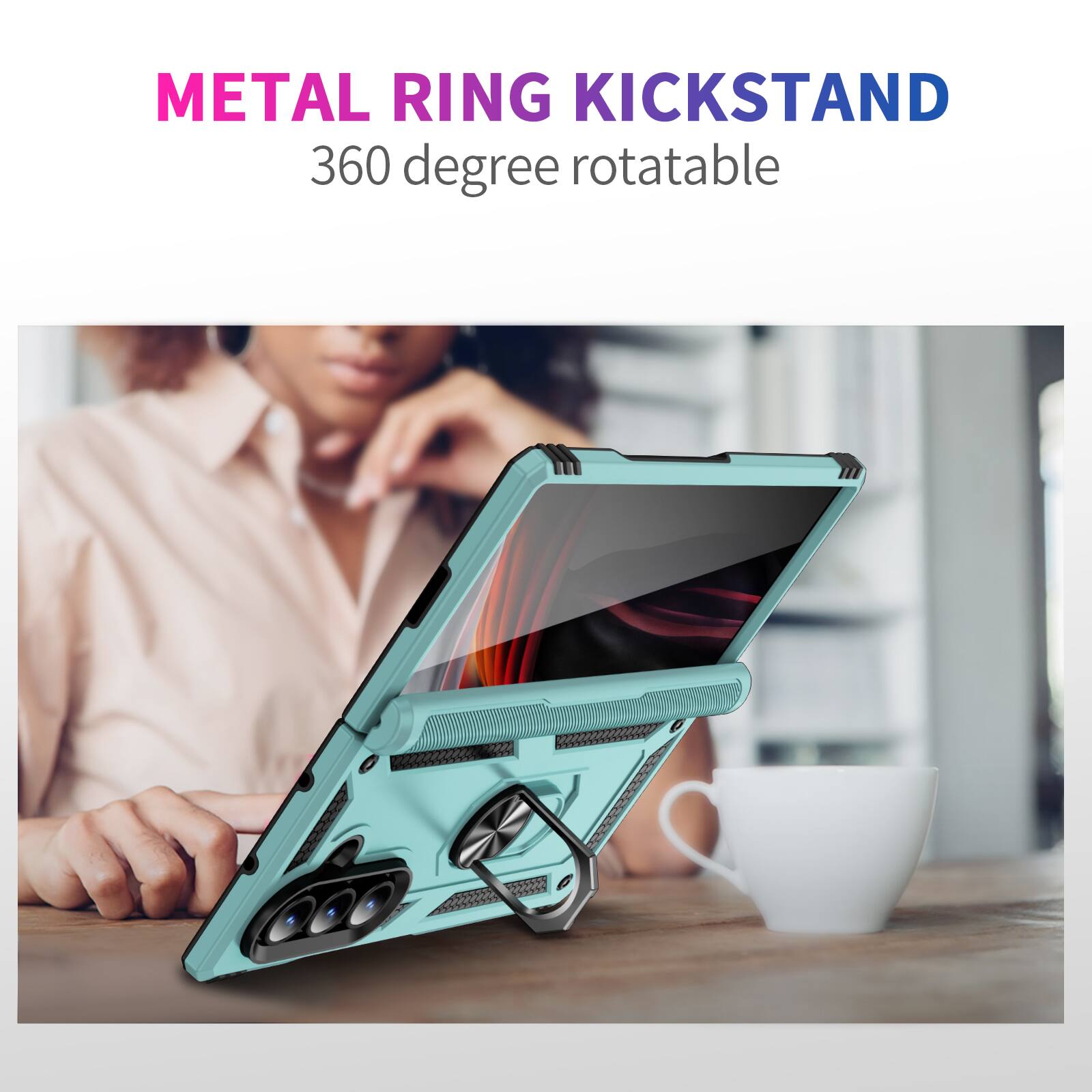 METAL RING KICKSTAND  
360 degree rotatable