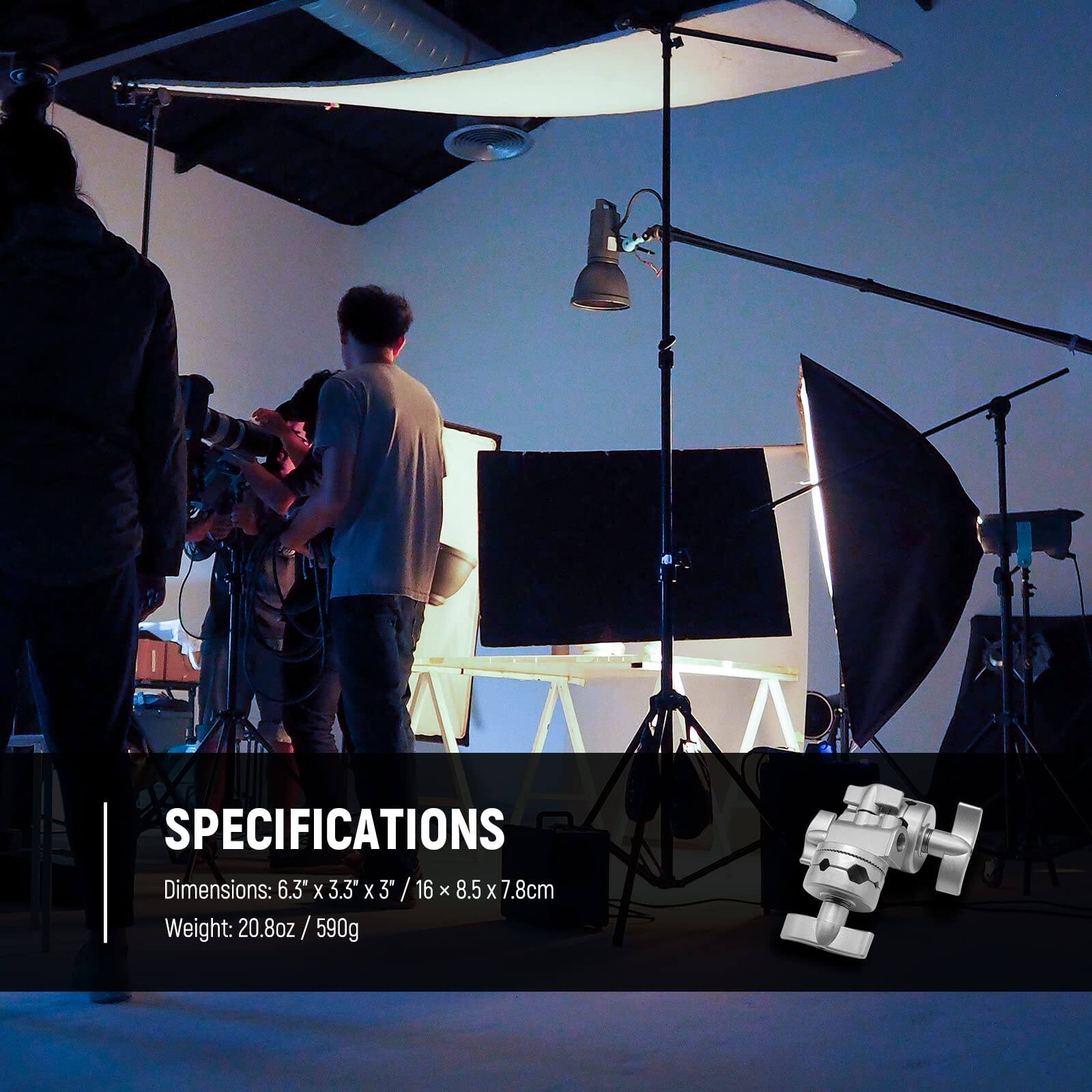 SPECIFICATIONS  
Dimensions: 6.3" X 3.3" X 3" / 16 x 8.5 x 7.8cm  
Weight: 20.8oz / 590g