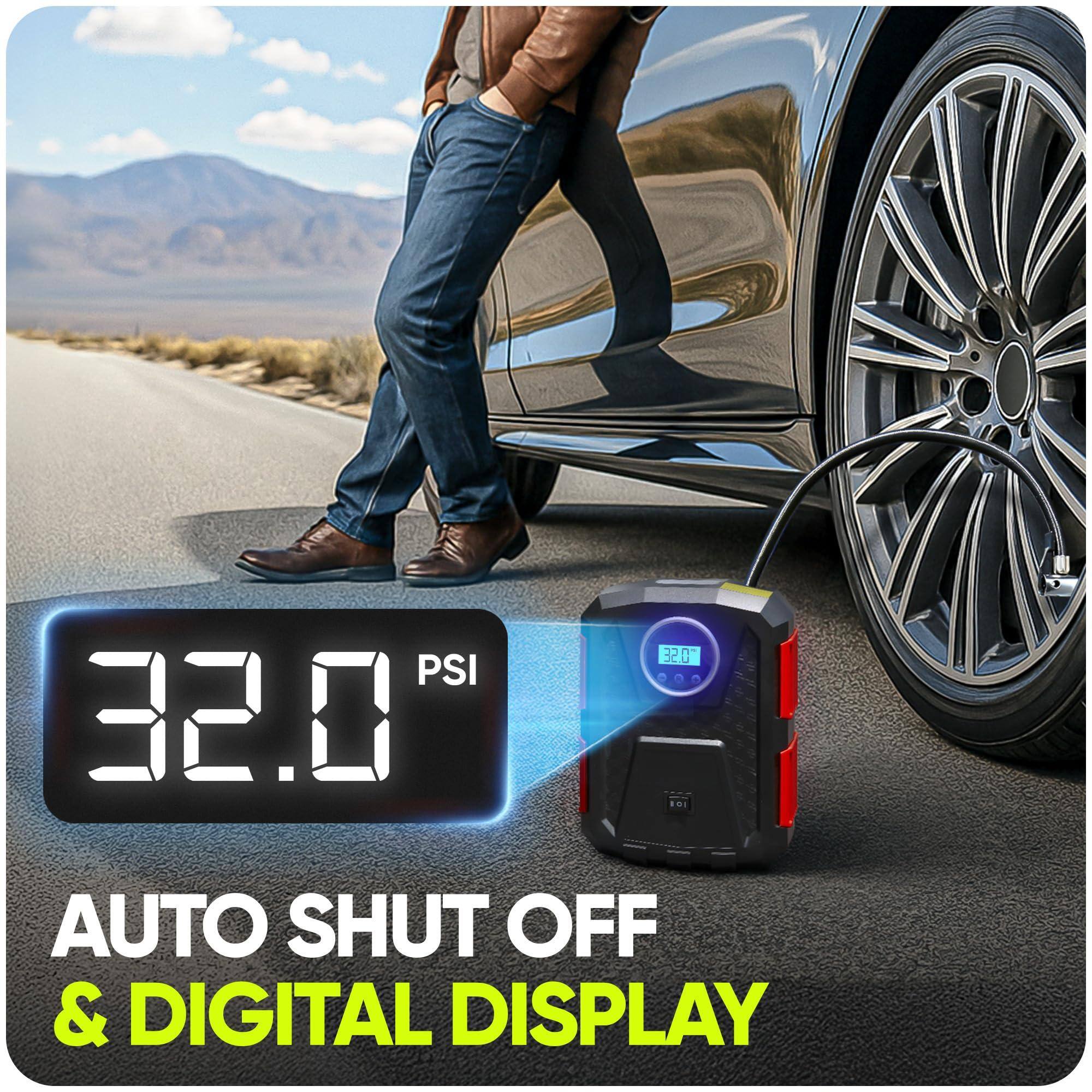 32.0 PSI  
AUTO SHUT OFF & DIGITAL DISPLAY