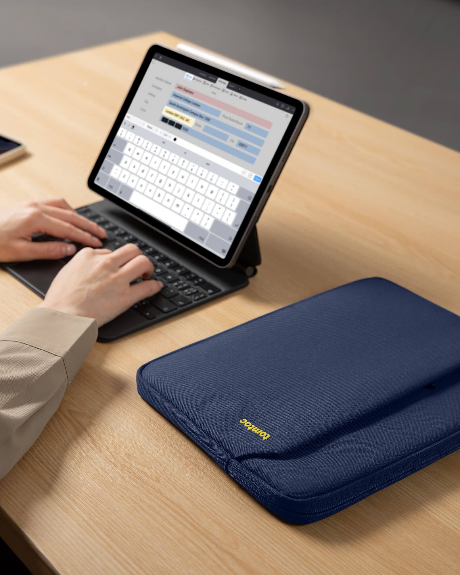 Alt View 5. tomtoc - Light-B18 Slim Tablet Case Sleeve for 11-inch iPad Air/Pro M5/M4/M3/M2 2026 with Magic Keyboard/Smart Keyboard Folio - Navy Blue.