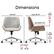 The image shows a chair with dimensions displayed next to it. The dimensions include the width, which is 22 inches, the back height at 22.25 inches, the depth at 22.75 inches, the seat depth at 17.5 inches, the arm height with a maximum of 35 inches and a minimum of 31 inches, the inside seat width at 22 inches, the seat height with a maximum of 21.75 inches and a minimum of 18 inches, and the chair height with a maximum and minimum of 44 inches and 40.25 inches, respectively.