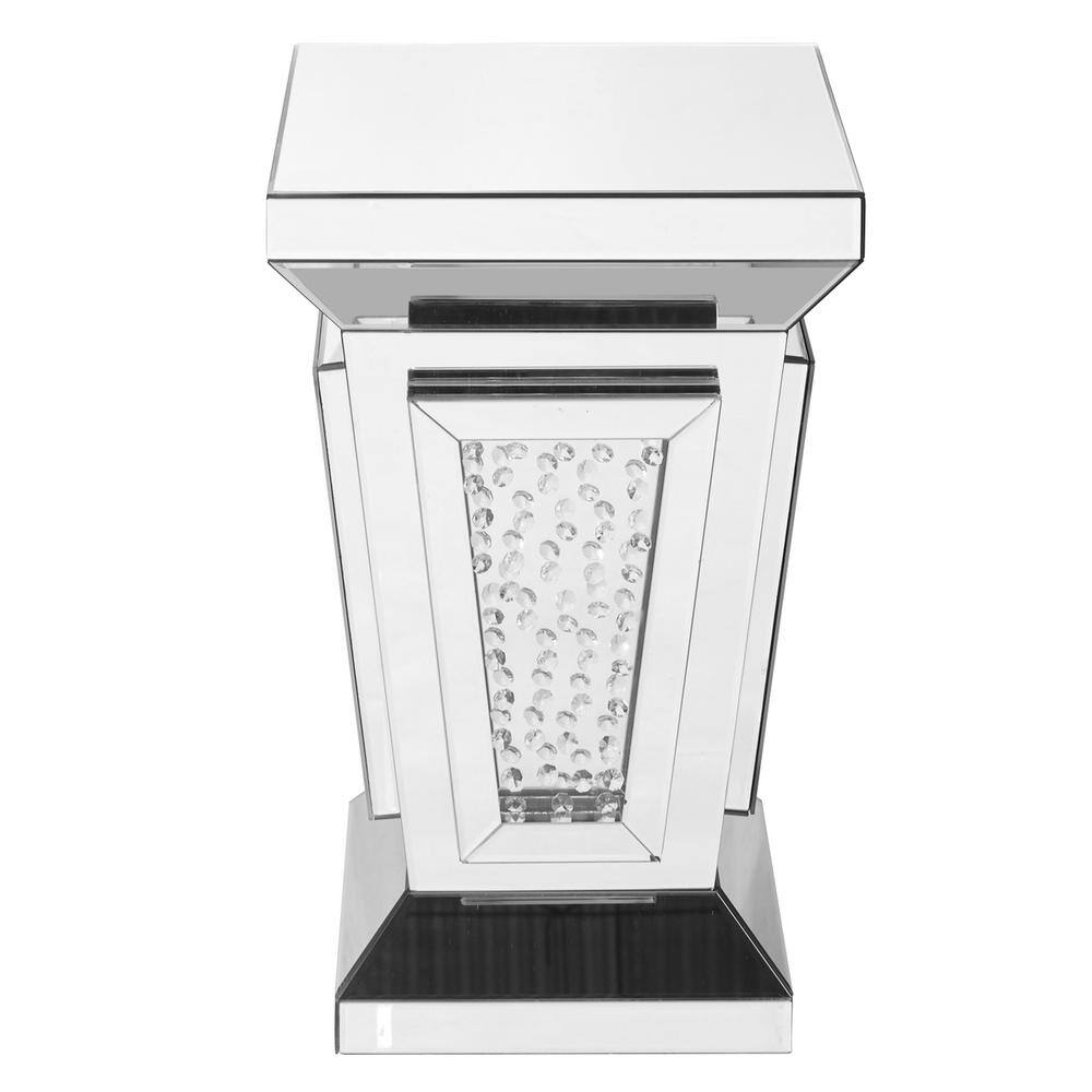 Alt View 1. Elegant Decor - 15 inch Crystal End Table In Clear Mirror Finish - Clear.