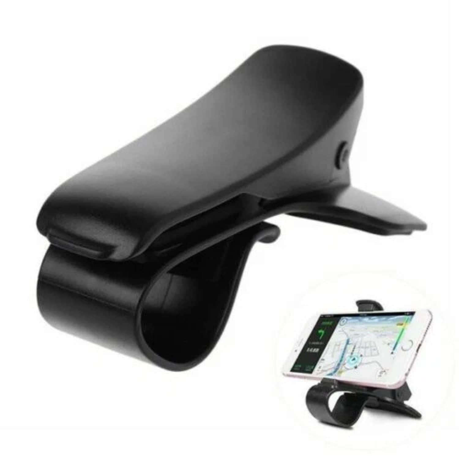 Home Collection - Universal Car Dashboard Mount Holder Stand Clamp Cradle Clip for Cell Phones – 360° Adjustable Hands - Black