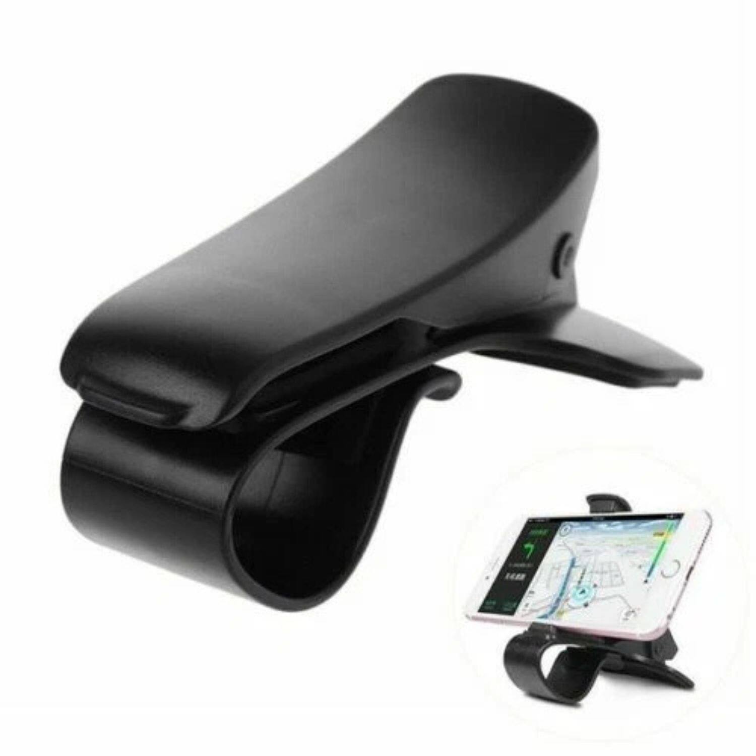 Home Collection - Universal Car Dashboard Mount Holder Stand Clamp Cradle Clip for Cell Phones – 360° Adjustable Hands - Black