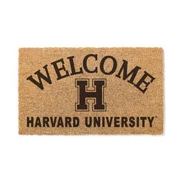 Jardine - Harvard Crimson 18" x 34" Welcome Coir Doomat - Brown