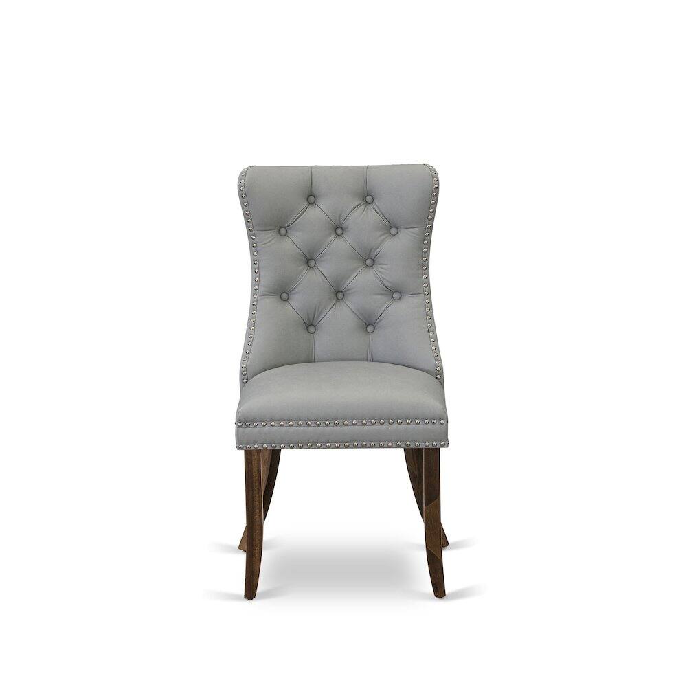 Left. East West Furniture - Parsons Dining Chairs - Grey.