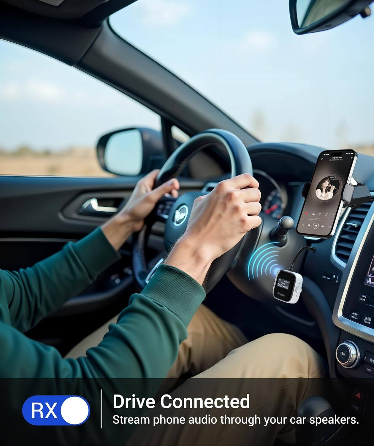 Drive Connected  
Stream phone audio through your car speakers.