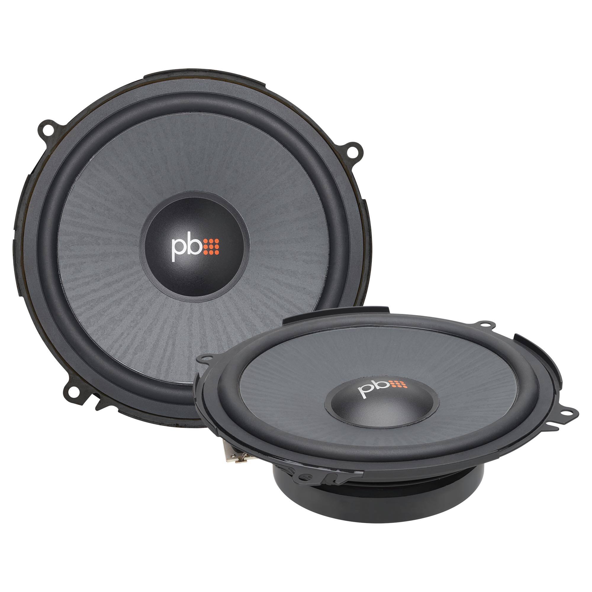 Powerbass - OE700-TY - 7" Toyota Plug and Play Mid Range Drivers, Pair 90Wrms / 270Wmax - no grills (2 ohm) - Black/Gray