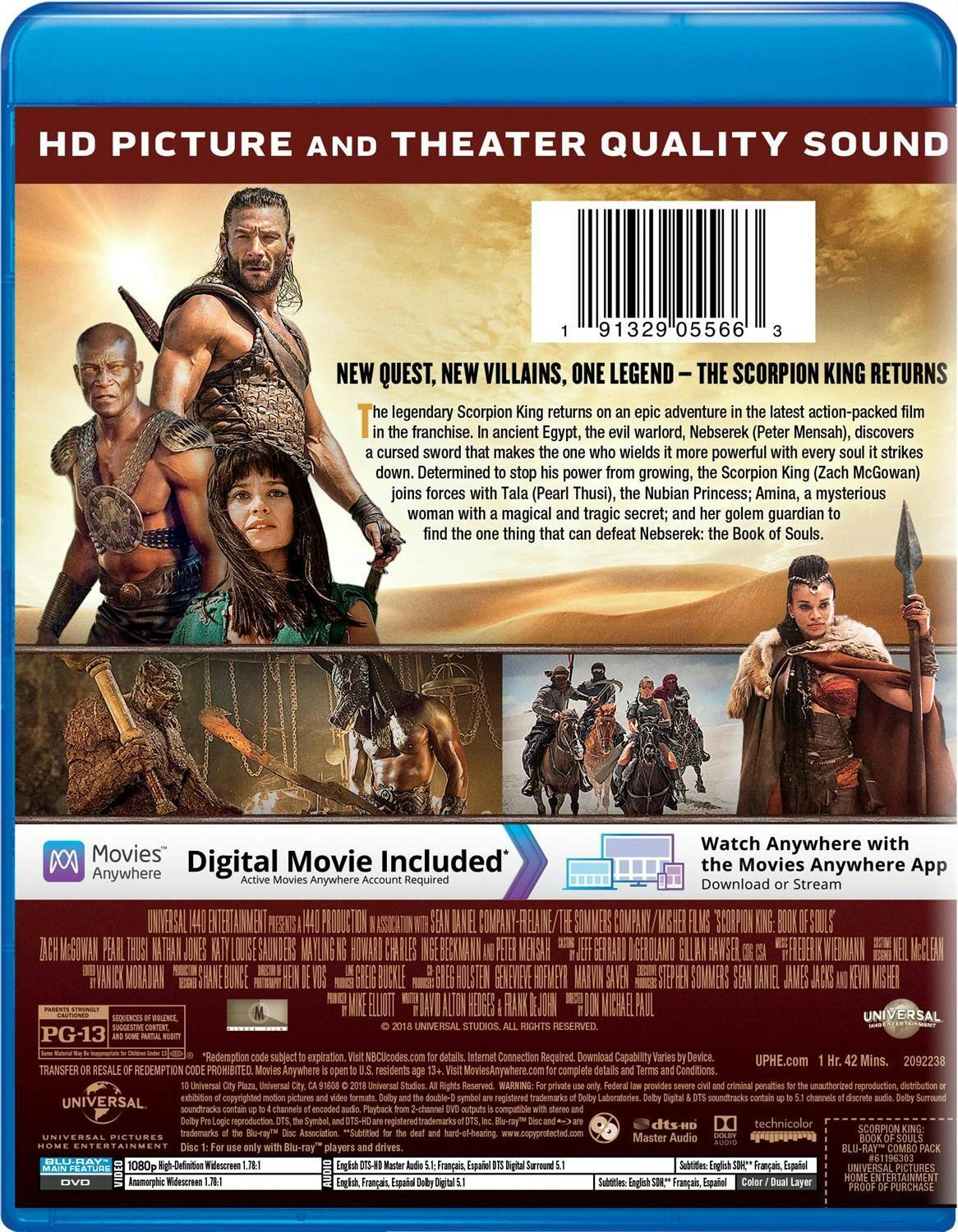 Back. Scorpion King: Book of Souls (DVD + Digital) [Blu-ray].