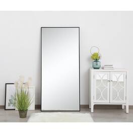 Elegant Decor - Metal frame rectangle mirror 30 inch - Black