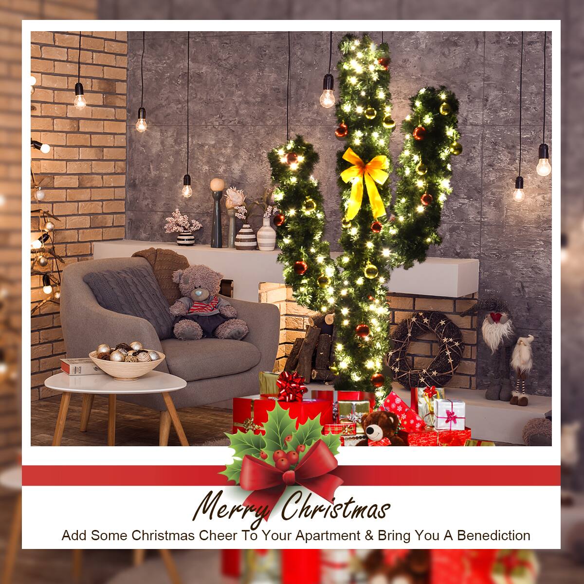 Merry Christmas Add Some Christmas Cheer To Your Apartment & Bring You A Benediction