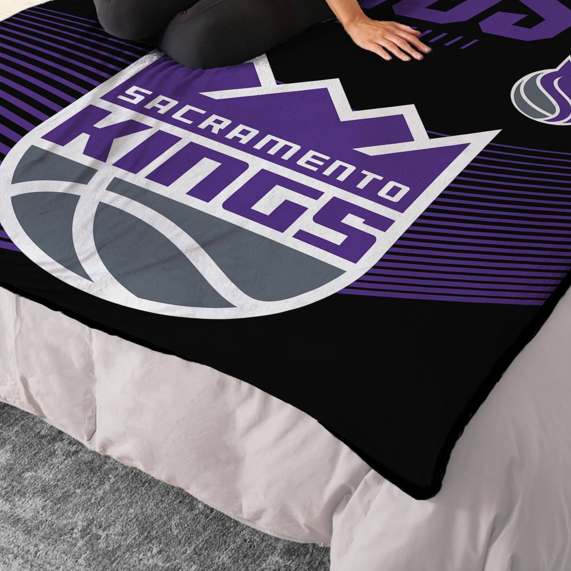 Alt View 1. Sweet Home Collection - NBA Sacramento Kings 60" x 80" Raschel Throw Blanket - Black.