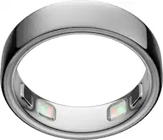 Front. Oura - Oura Ring 5 - Smart Ring - Size Before You Buy with OR5 Sizing Kit - Size 8 - Silver.