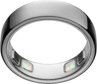 Oura - Ring 5 - Smart Ring & Fitness Tracker - Size Before You Buy with OR5 Sizing Kit - Size 8 - Silver - (2026)