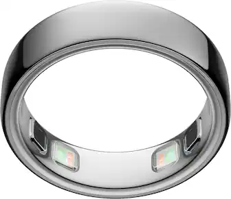 Oura - Ring 5 - Smart Ring - Size Before You Buy with OR5 Sizing Kit - Size 8 - Silver - (2026)