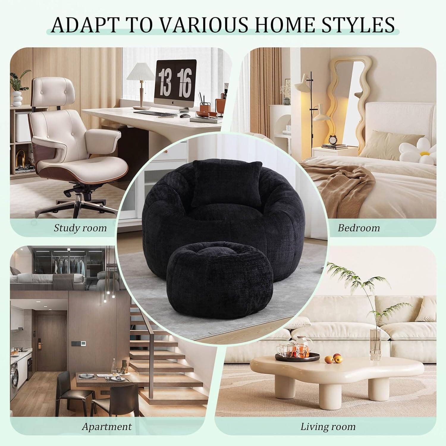 ADAPT TO VARIOUS HOME STYLES

- Study room
- Bedroom
- Apartment
- Living room