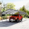 Front. Essen Blissed - 12×20FT Metal Carport, Heavy Duty Car Port, All-Weather Outdoor Storage Trucks, Boats, Cars, Galvanized Steel Roof.