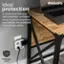 Ideal Protection: A convenient indicator light promotes confident power by displaying when your devices are protected from voltage spikes. Philips - 1350 Joules Protection rating.