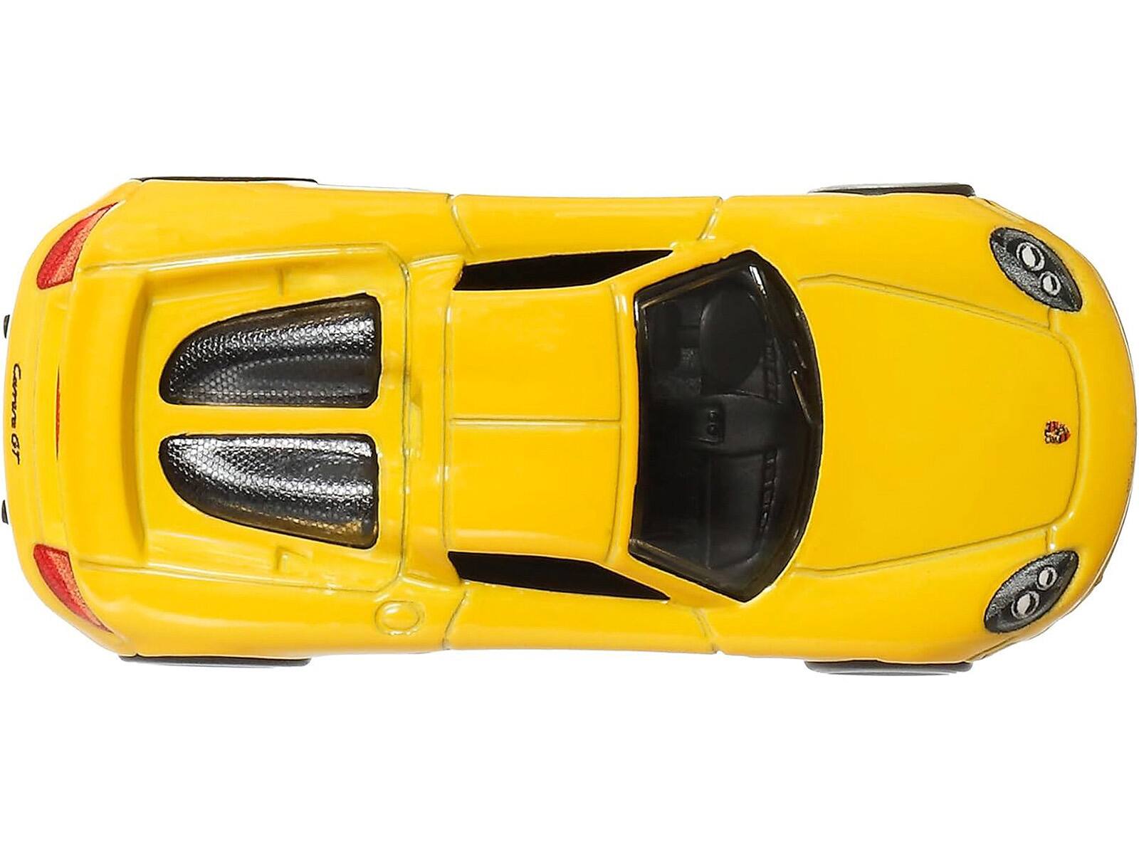 Back. Hot Wheels - Porsche Carrera GT Yellow "Timeless Icons" Series Diecast Model Car by Hot Wheels - Yellow.
