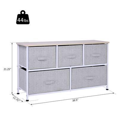 cube dresser Maxtrix 4-Drawer the drawer cabinet can last for a long time. Homcom 40" L 5 Drawer