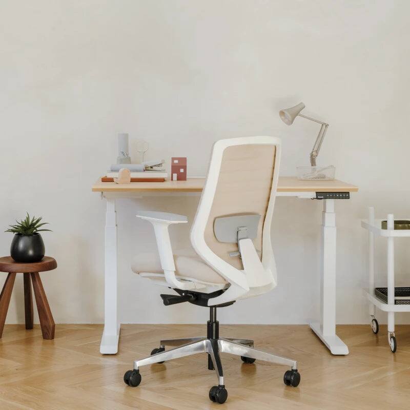 Back. Branch Furniture - Branch Ergonomic Chair – Adjustable Office Chair for All-Day Comfort with Lumbar Support and Recycled Mesh Back - Sand.