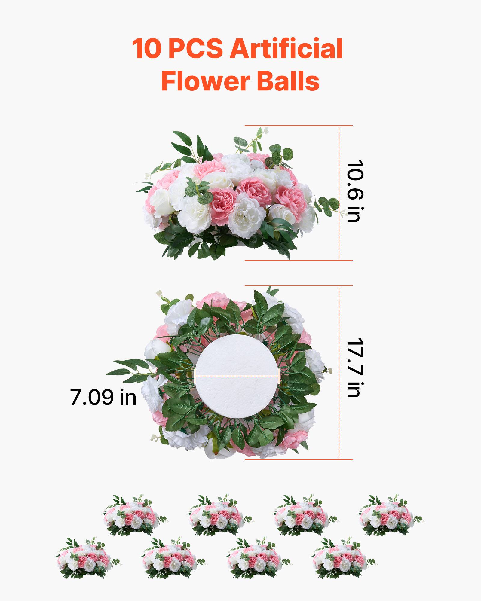 10 PCS Artificial Flower Balls

10.6 in  
7.09 in  
17.7 in