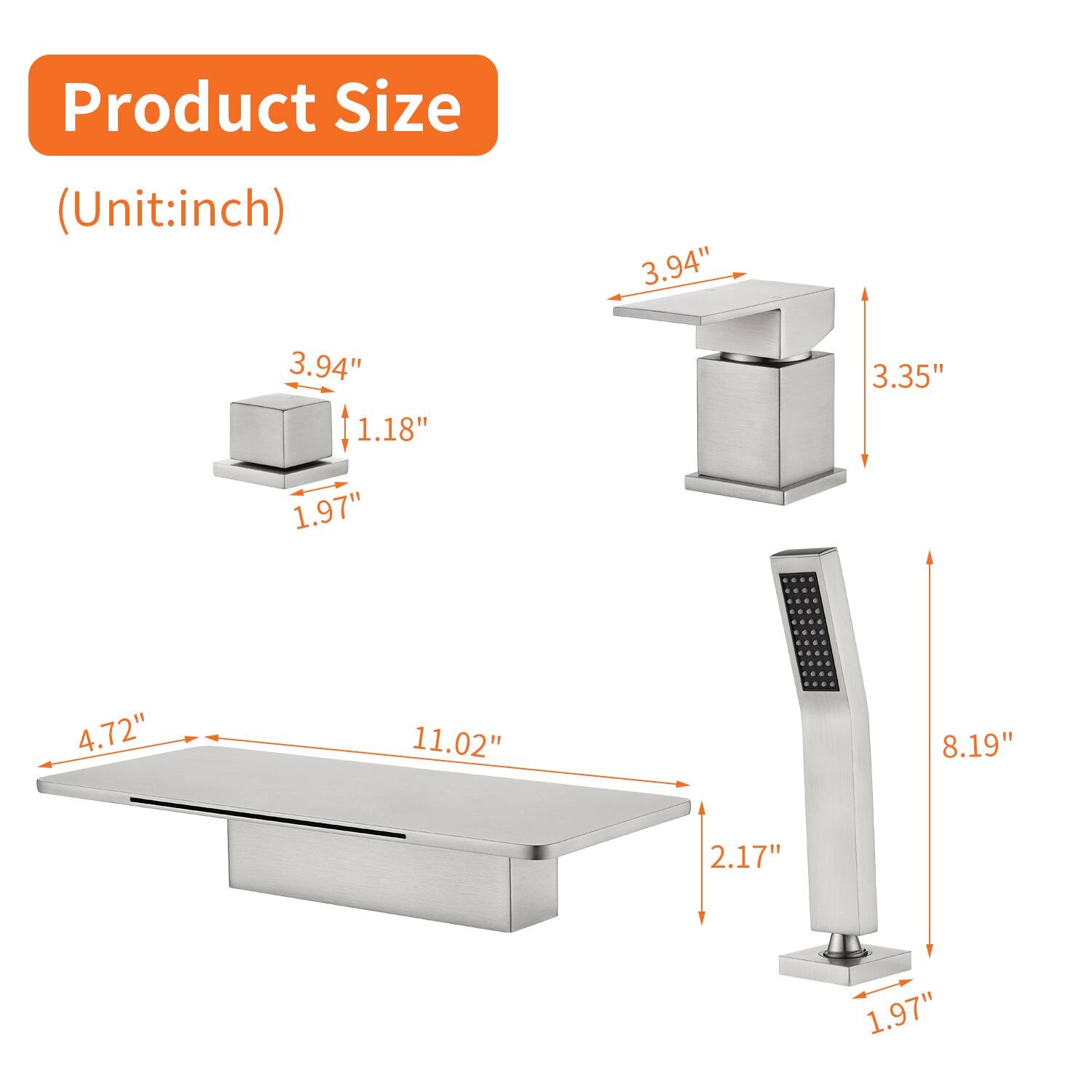 Product Size (Unit: inch)

- 3.94" x 3.94" x 1.18"
- 3.35" x 4.72" x 11.02"
- 2.17" x 8.19" x 1.97"