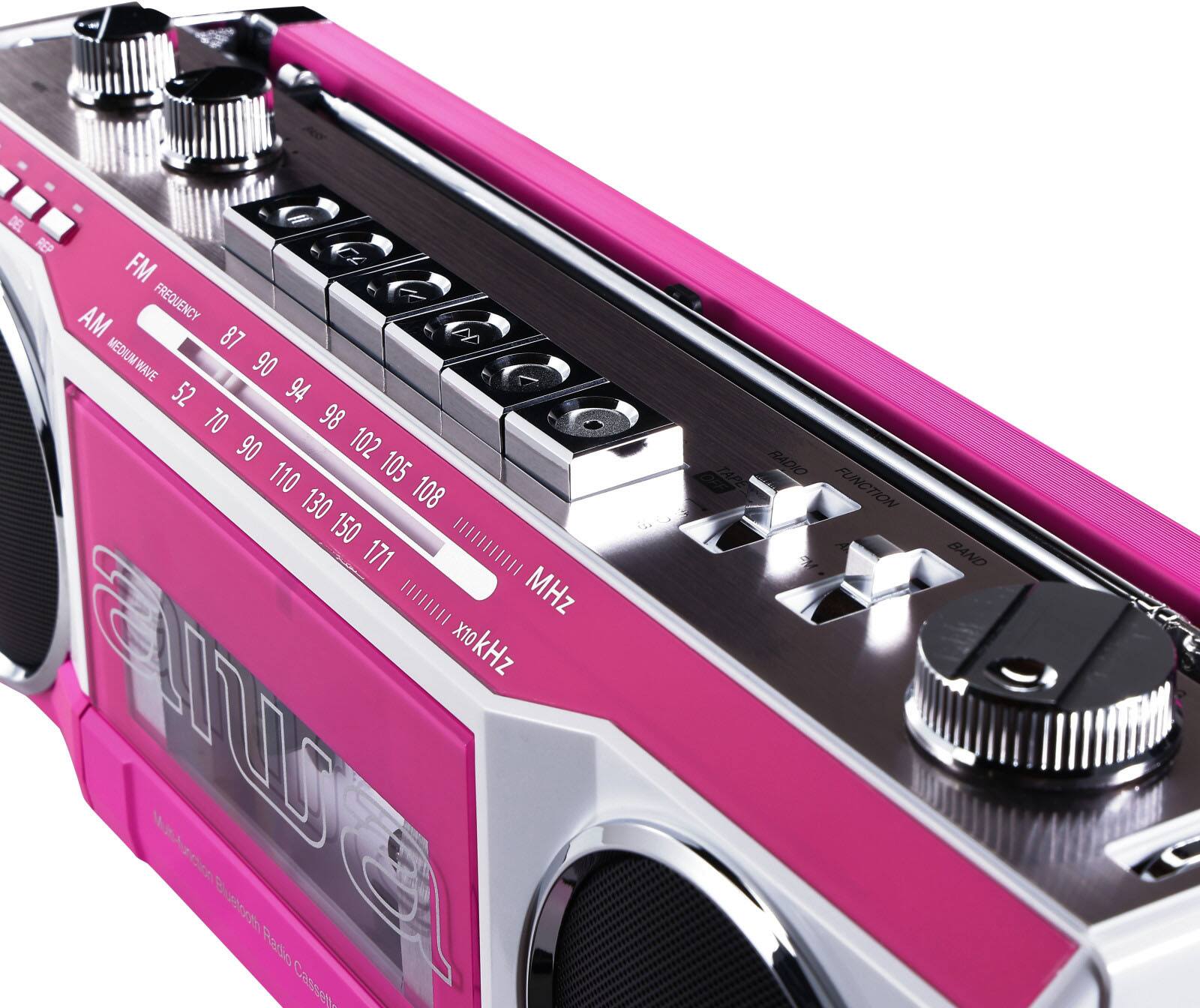 DEL REP FM AM FREQUENCY 87 I MEDIUM WAVE 90 52 94 70 98 90 102 110 105 130 108 150 171 1111/I1 MHz x10kHz E M P Buetocti Padio Csset TAPE RADIO CE FUNCTION BAND