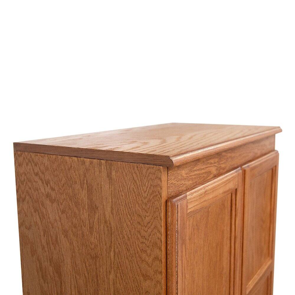 Alt View 1. Concepts in Wood - Multi use Storage Cabinet 5 Shelves Dry Oak Finish - Brown.