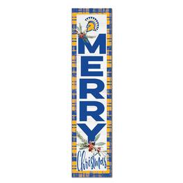 Jardine - San Jose State Spartans 12'' x 48'' Outdoor Merry Christmas Leaner - White