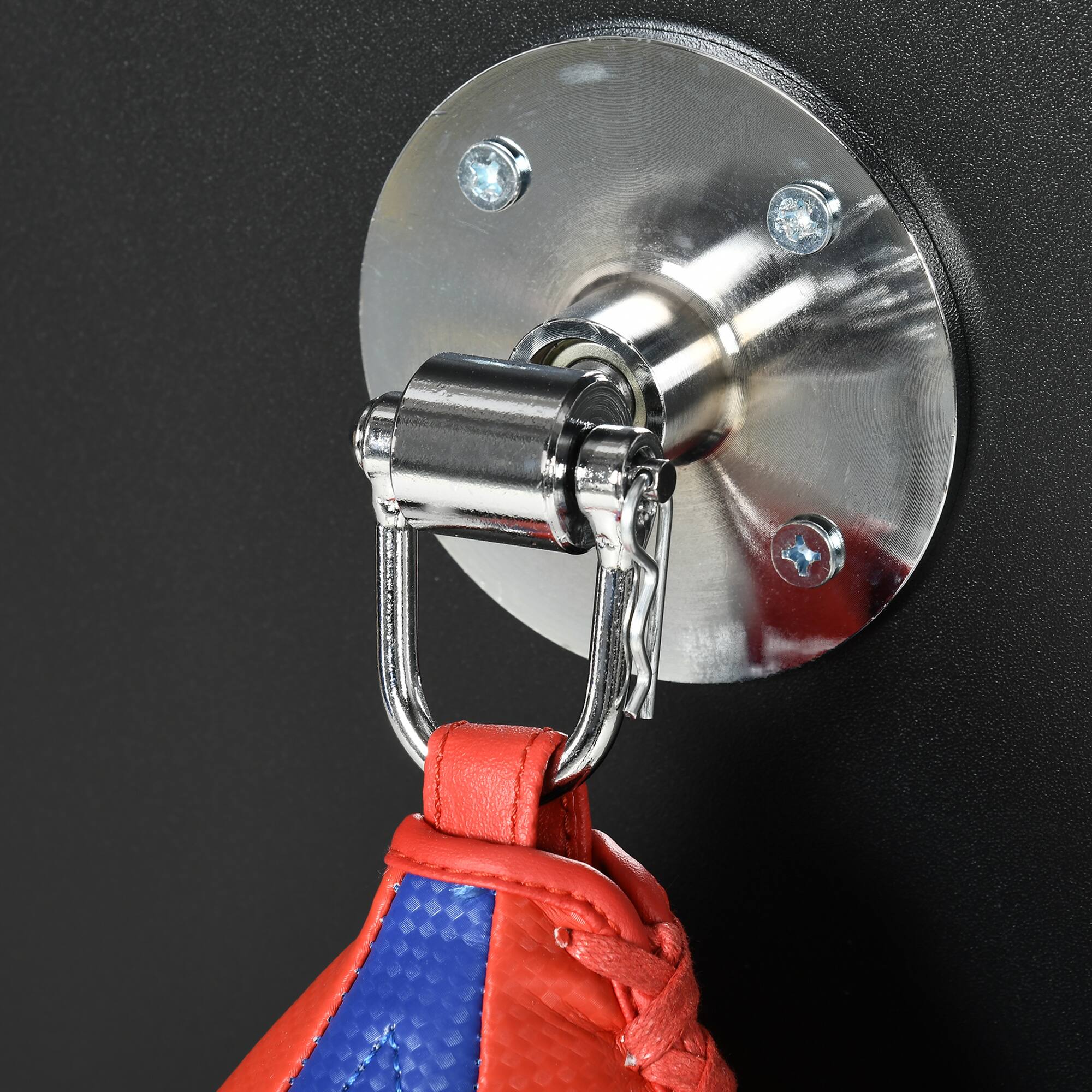 Alt View 7. Soozier - Adjustable Speed Bag Platform, Wall Mounted Speed Bags for Boxing, with 360-Degree Swivel and 10'' Speedbag - Black, Blue and Red.