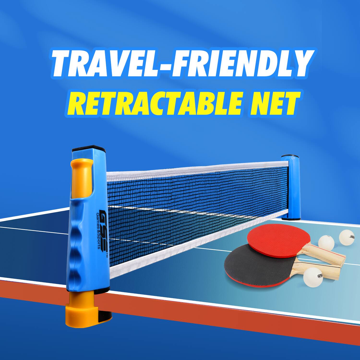 TRAVEL-FRIENDLY RETRACTABLE NET Cames Games&Sports : i 0SS