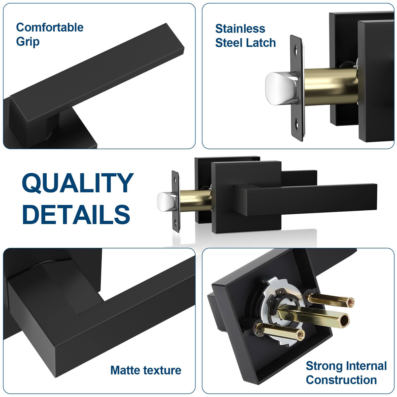 QUALITY DETAILS

- Comfortable Grip
- Stainless Steel Latch
- Matte texture
- Strong Internal Construction