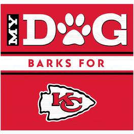 Imperial - Kansas City Chiefs 10" x 10.5" Dog Barks Wood Wall Art - Multicolor
