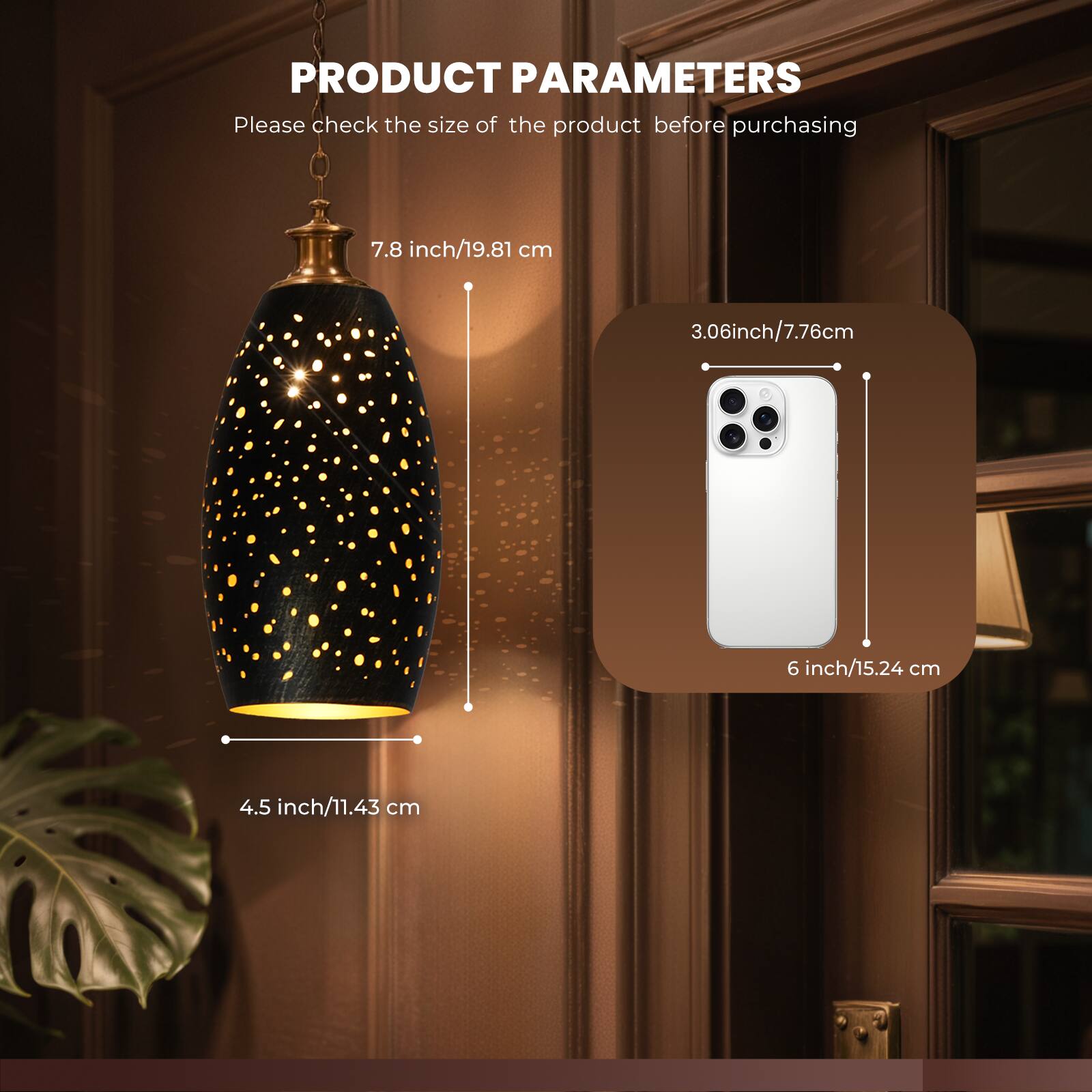 PRODUCT PARAMETERS
Please check the size of the product before purchasing
7.8 inch/19.81 cm
4.5 inch/11.43 cm
3.06 inch/7.76 cm
6 inch/15.24 cm