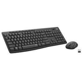Logitech - MK295 Wireless Keyboard & Mouse Combo - SilentTouch, Full Numpad, 2.4GHz, 36-Month Battery - Graphite