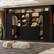 Back. Aheaplus - U-Shaped Closet Organizer System, 104'' W Wardrobe System with 8 Drawers, 4 Hanging Rods & 13 Storage Shelves - Black.