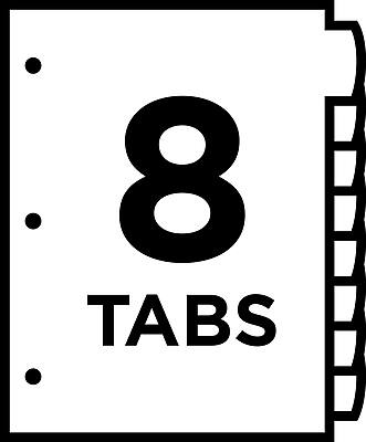 Alt View 7. Avery - Avery Big Tab Write & Erase Plastic Dividers, 8 Tabs, White (16371) - White.