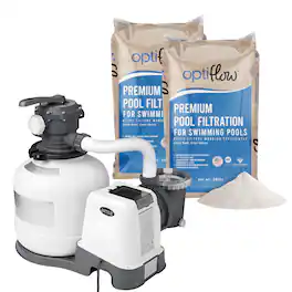 Intex - Krystal Clear 2800GPH Sand Filter Pump & OptiFlow Premium Pool Filter Sand
