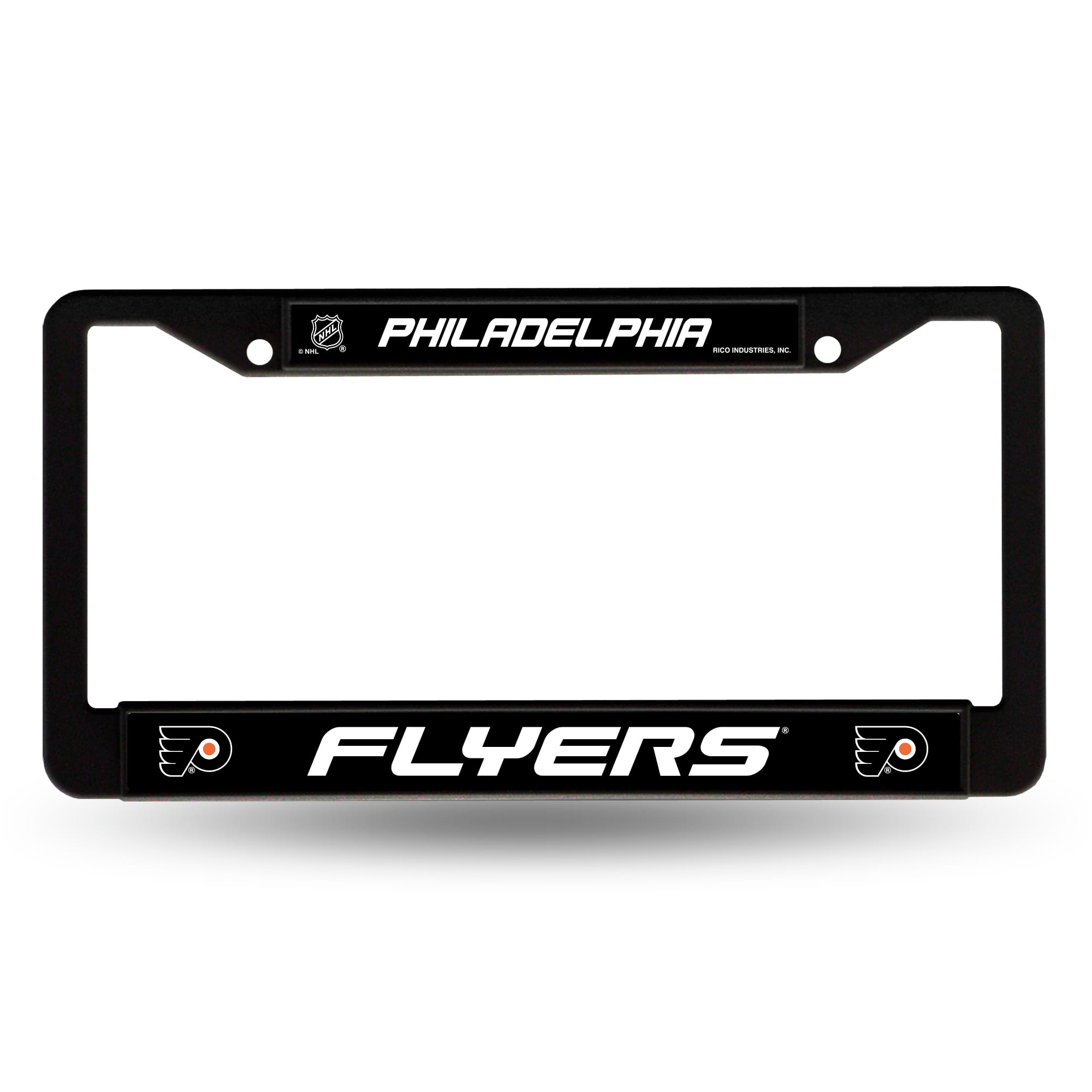 Rico Industries - Philadelphia Flyers NHL Black Metal License Plate Frame - Multi