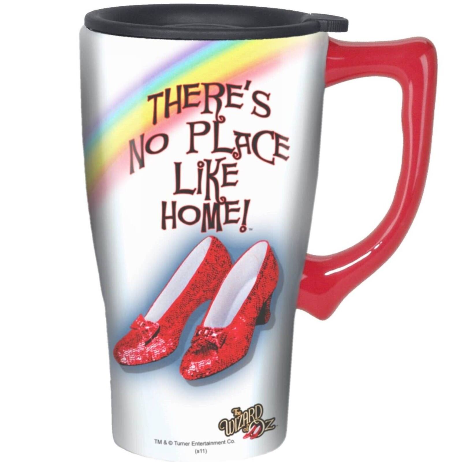 Spoontiques - Wizard of Oz Ruby Slippers No Place Like Home Ceramic Insulated Travel Mug Coffee Cup 18 ounce - White price history on PriceWatchPro