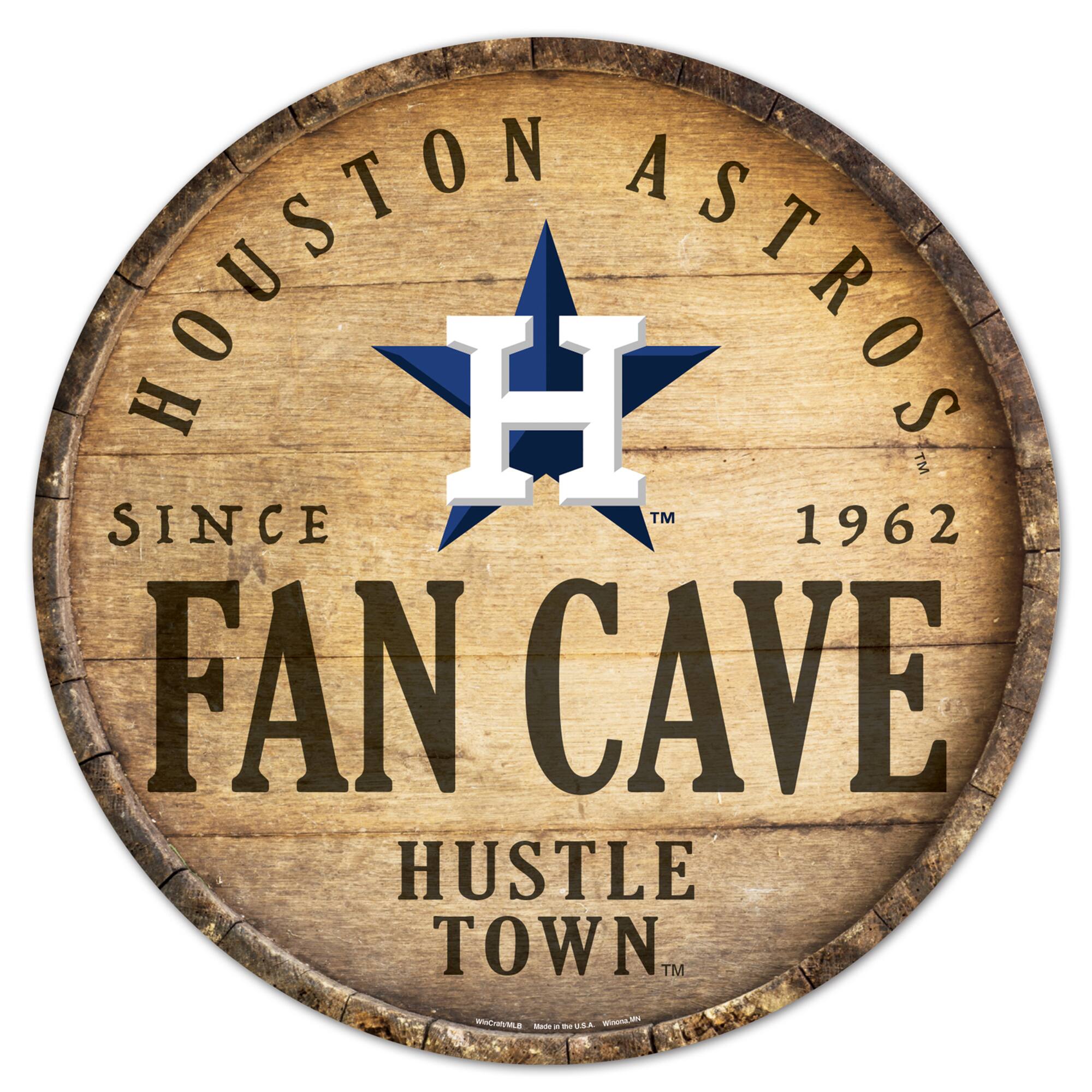 Houston Astros 14'' Circular Wood Sign