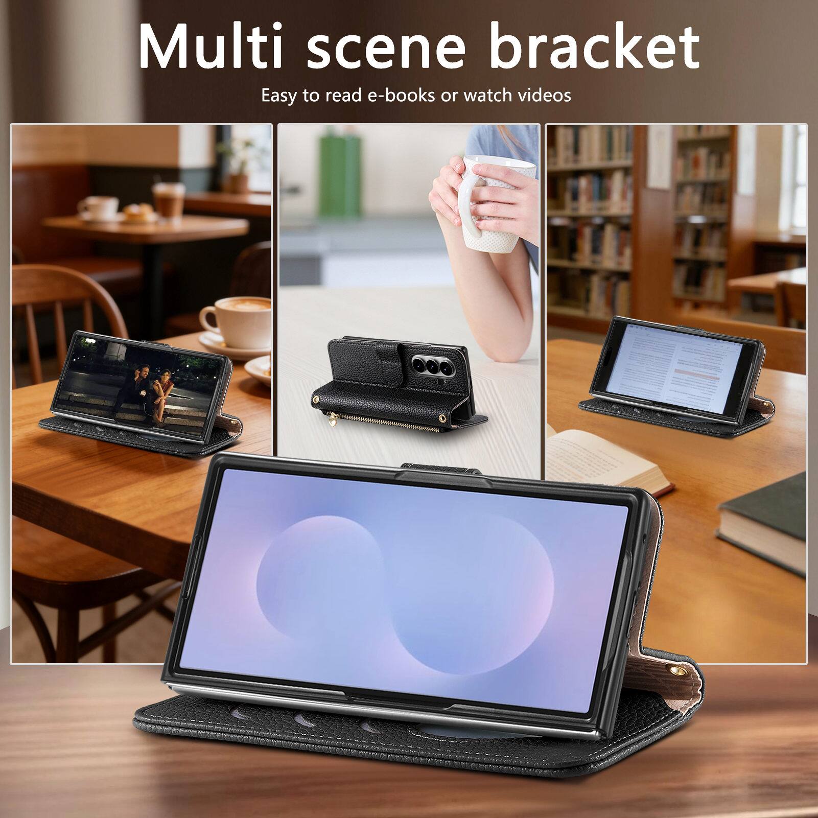 Multi scene bracket  
Easy to read e-books or watch videos