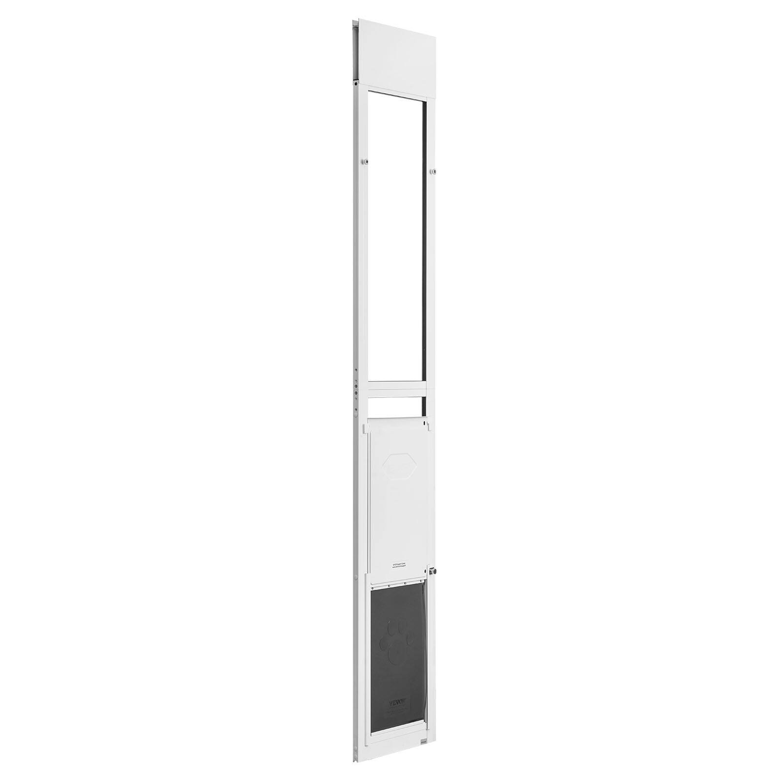 Alt View 5. VEVOR - Dog Door for Sliding Glass Door,75 7/8" to 80 11/16" Adjustable Height,Aluminum Alloy Frame with Flap and Rotating Hinge - White.
