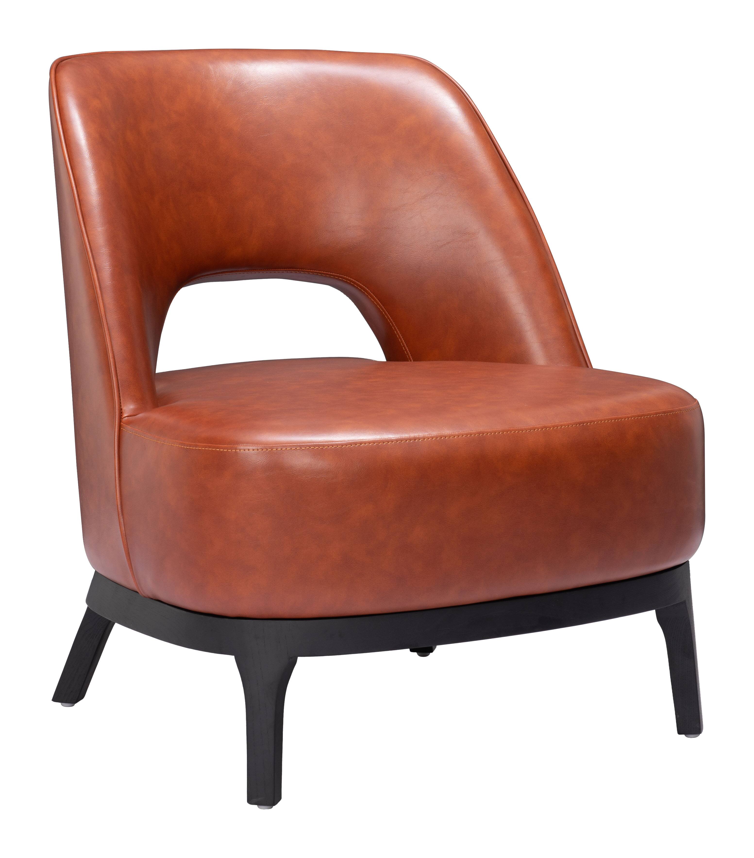 Front. Hivvago - Mistley Accent Chair Brown - Brown.