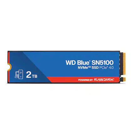 WD Blue® SN5100
2 TB
NVMe™ SSD PCIe® 4.0
POWERED BY SANDISK®