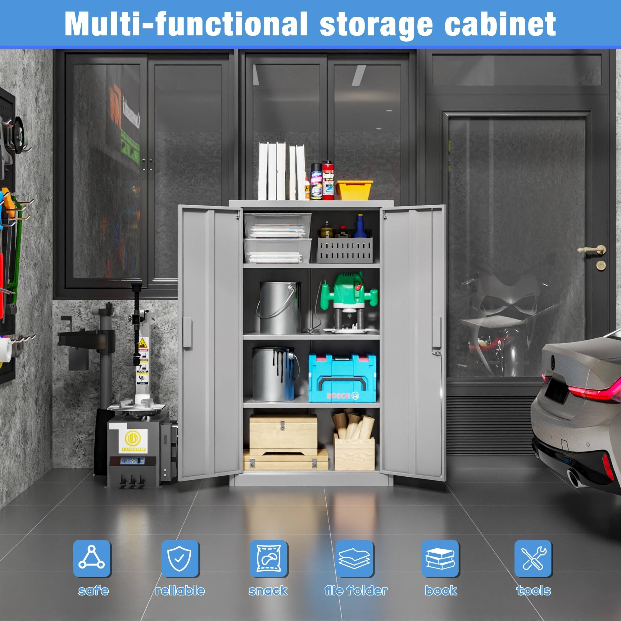Multi-functional storage cabinet

- safe
- reliable
- snack
- file folder
- book
- tools