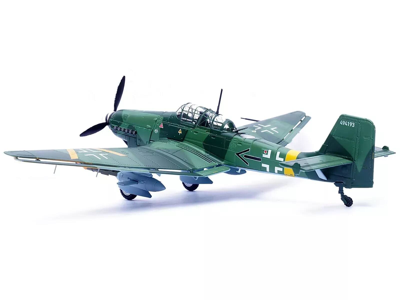 Alt View 2. Panzerkampf - Junkers Ju 87G2 Stuka Bomber Aircraft "Slovakia" (1944) German Luftwaffe "Wing" Series 1/72 Diecast Model by Panzerkampf.